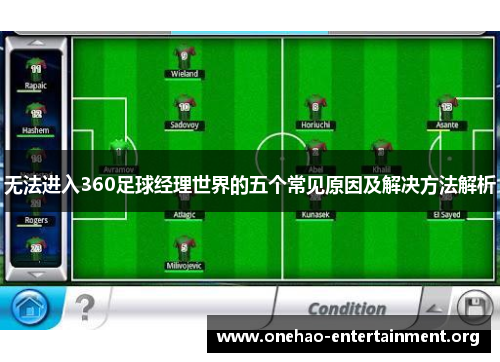 无法进入360足球经理世界的五个常见原因及解决方法解析